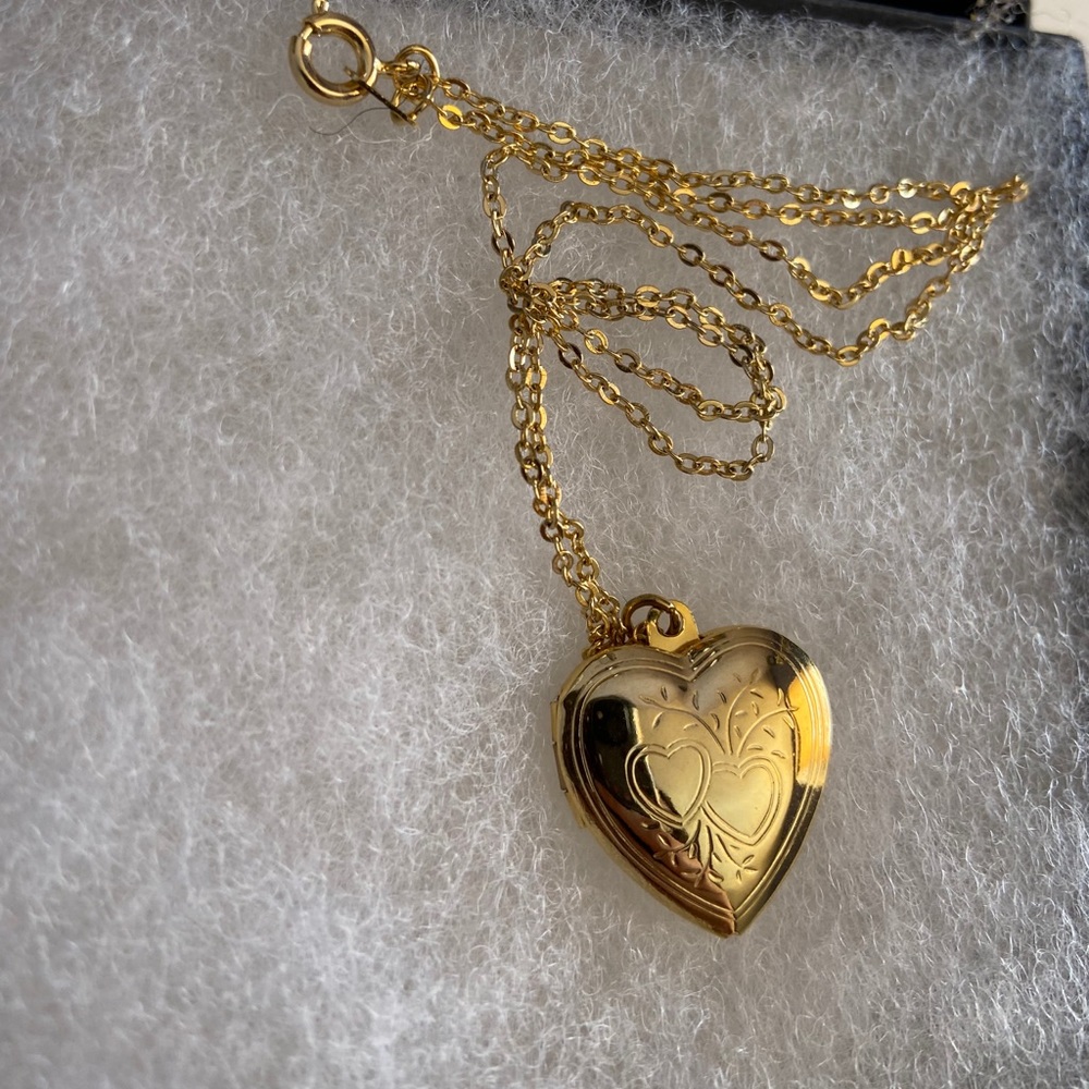 Golden heart locket
